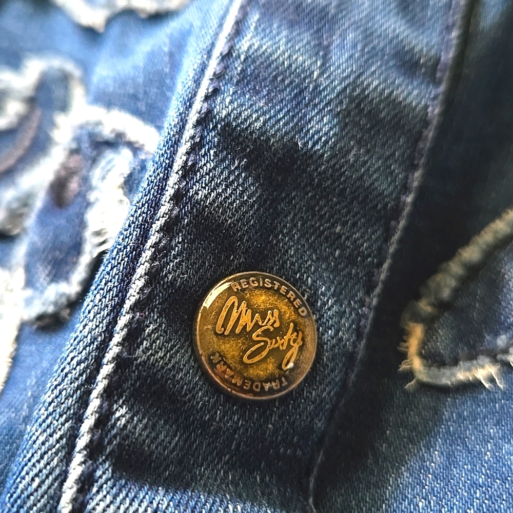 Miss Sixty Floral Denim Button-Up Shirt - Picture 6 of 12